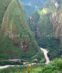 The view from the top of Huayna Picchu