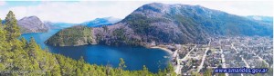 a view from the top - the town and the lake