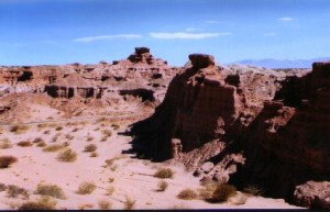 See the road? These landforms just LOOM over you!