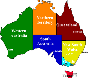 australia state map