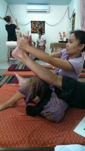 My thai massage instructor teaching me the ways of May-like magic.