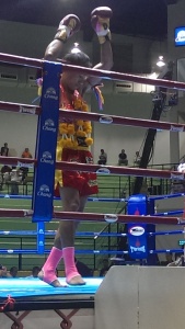 Pre-fight strutting - wearing his amulets, rambo crown, etc...