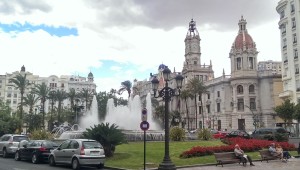 The plaza where we'd hang at night.