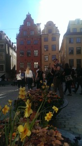 plaza stockholm sweden spring flowers