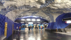 stockholm subway station blue line cave look exposed bedrock
