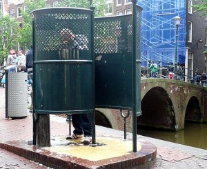 urinal in amsterdam green