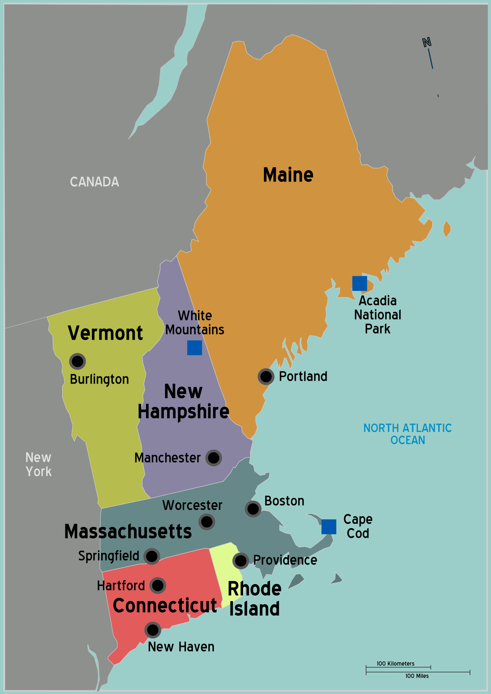 the six states that make up the new england cultural region