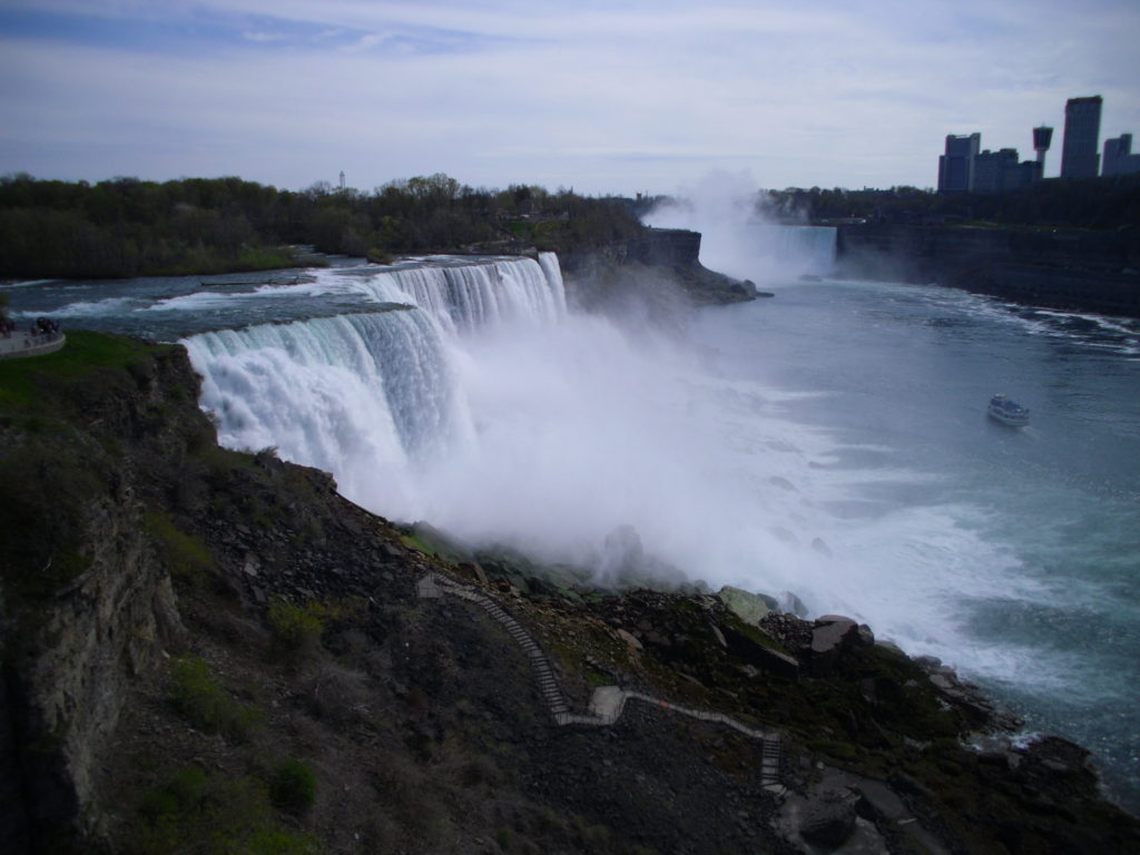 See the American falls from the Niagara Falls observation tower like top travel blog half the clothes' author Jema Patterson