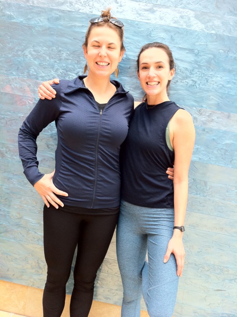 Top slow travel blog Half the Clothes' author Jema meets her youtube yoga hero - Adriene Mishler