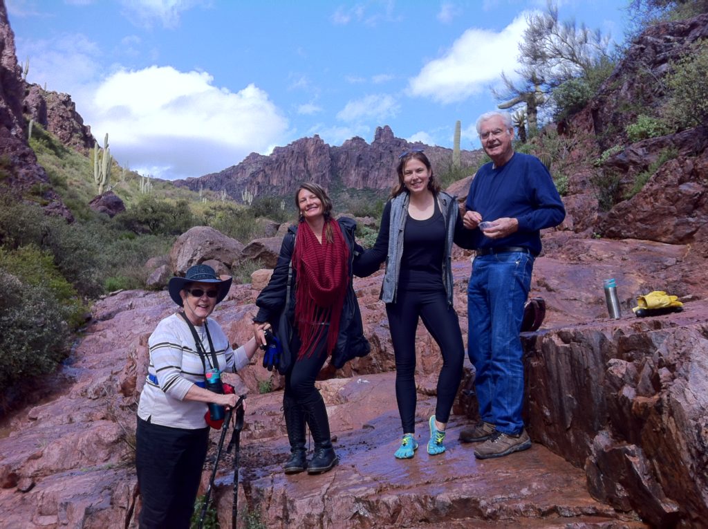 My friend pointed out that it's pretty awesome that my grandparents are in their 70s and still willing and able to tackle 5 mile hikes over rough terrain. She's right. They're awesome. Fat Tuesday turned out to be the only day of the week filled with winter storms. We hunkered under umbrellas hiding from rain (and sometimes hail) three times. We didn't get stuck in any flash floods. The day was so beautiful, I couldn't shut up about it. 