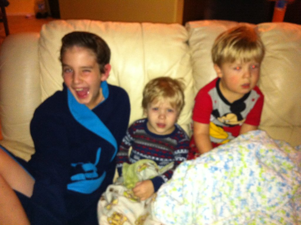 My sister's friends and their son visited for her birthday, so the cuteness factor in the house nearly doubled. I couldn't resist a snap of these boys and their bedtime wind-down.